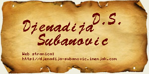 Đenadija Subanović vizit kartica